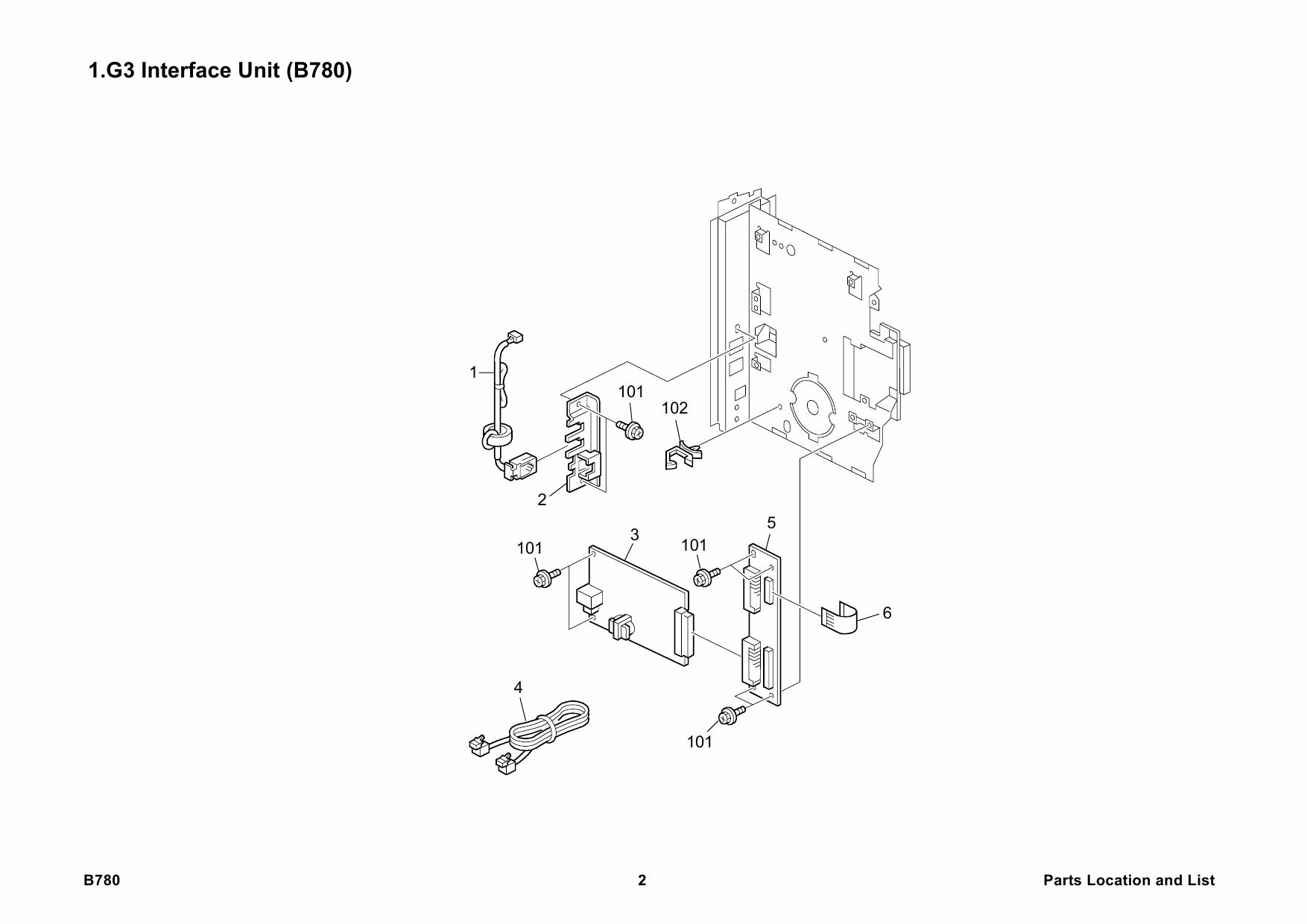 RICOH Options B780 G3-INTERFACE-UNIT-TYPE-3045 Parts Catalog PDF download-2